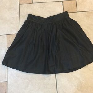 Black leather skirt